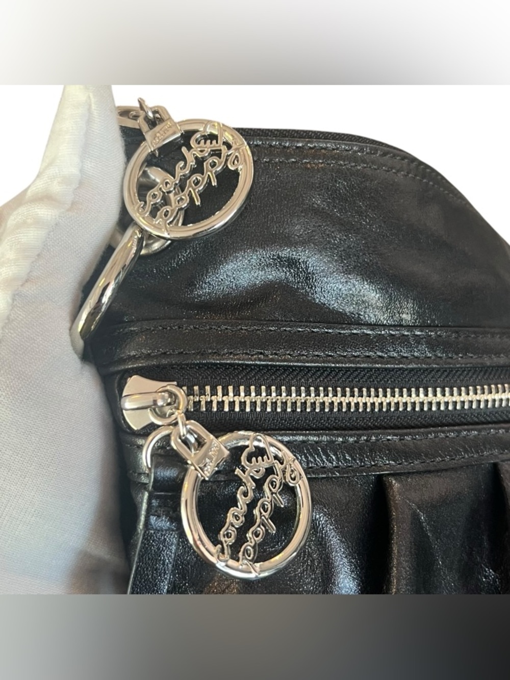 Coach Poppy Black Leather Bag 2010 Style 17048 - Picture 6 of 11